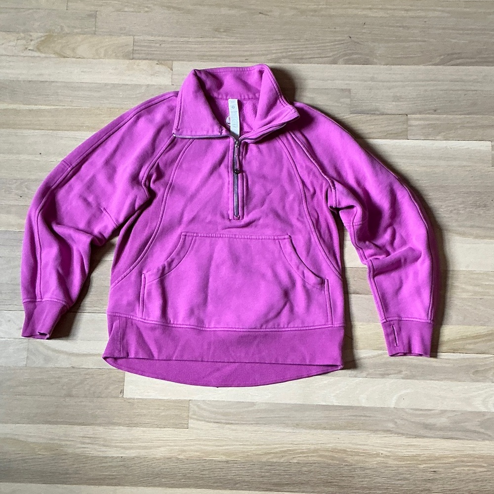 lululemon Scuba Sonic Pink Quarter-Zip Pullover